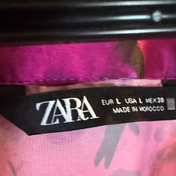 Zara Magenta Floral Blouse - Picture 3 of 4